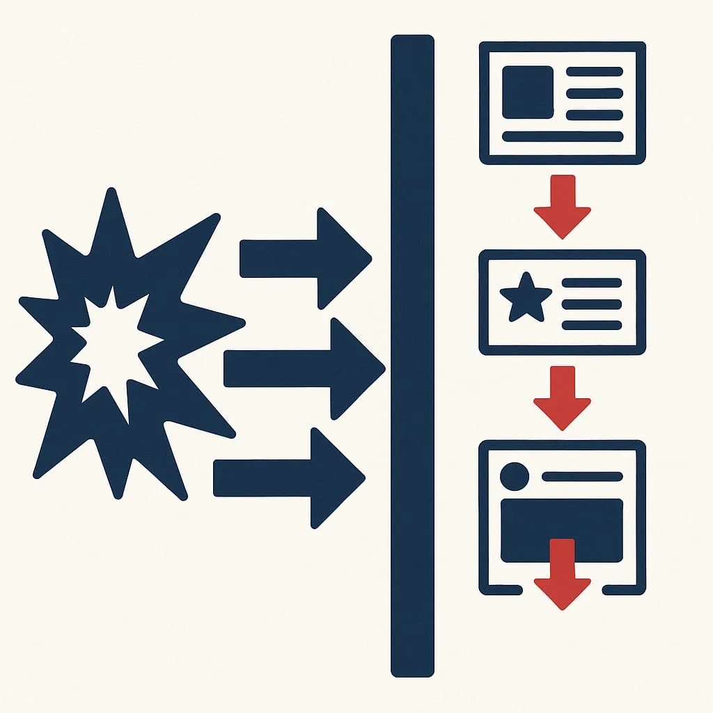 Negative Content Suppression During Crisis Events